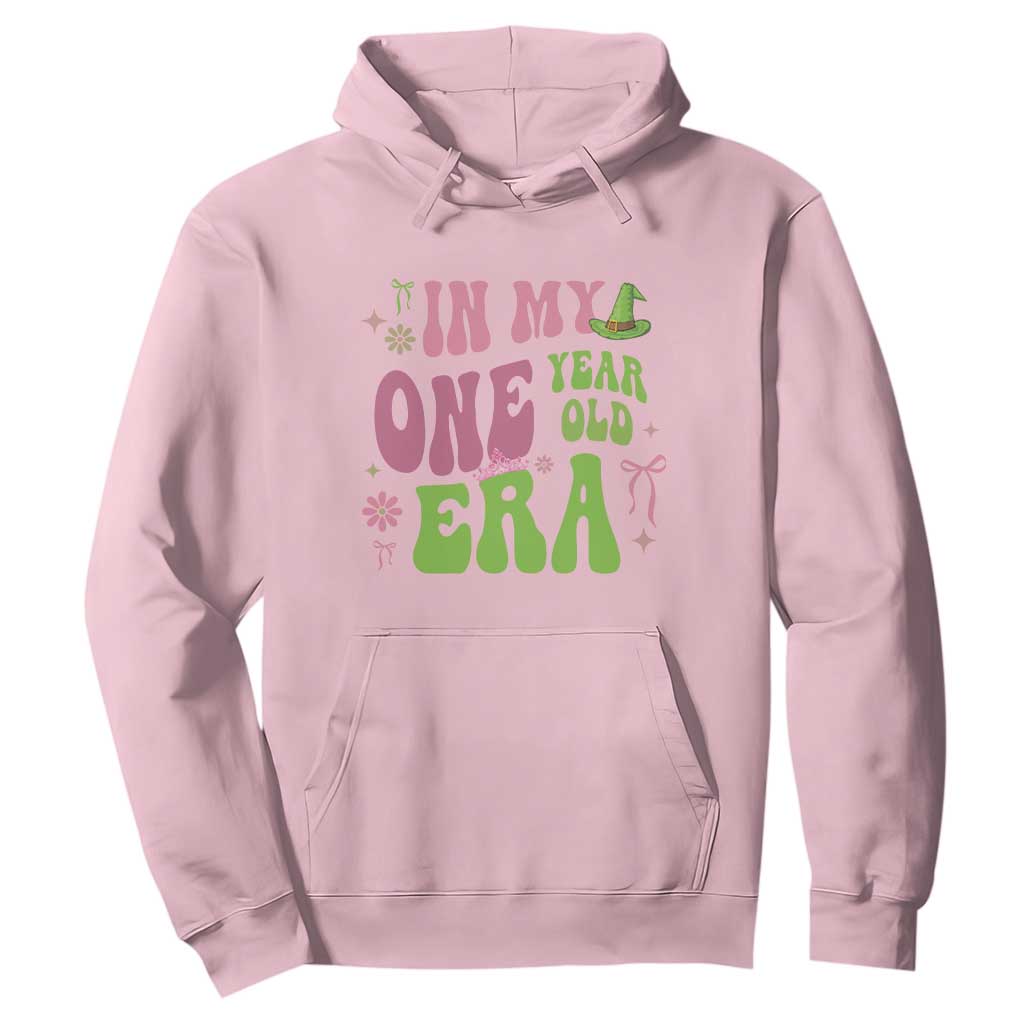 Baby Girl First Birthday Outfit Hoodie In My One Year Old Era Witch Pink Green TS10 Light Pink Print Your Wear