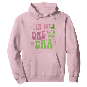 Baby Girl First Birthday Outfit Hoodie In My One Year Old Era Witch Pink Green TS10 Light Pink Print Your Wear