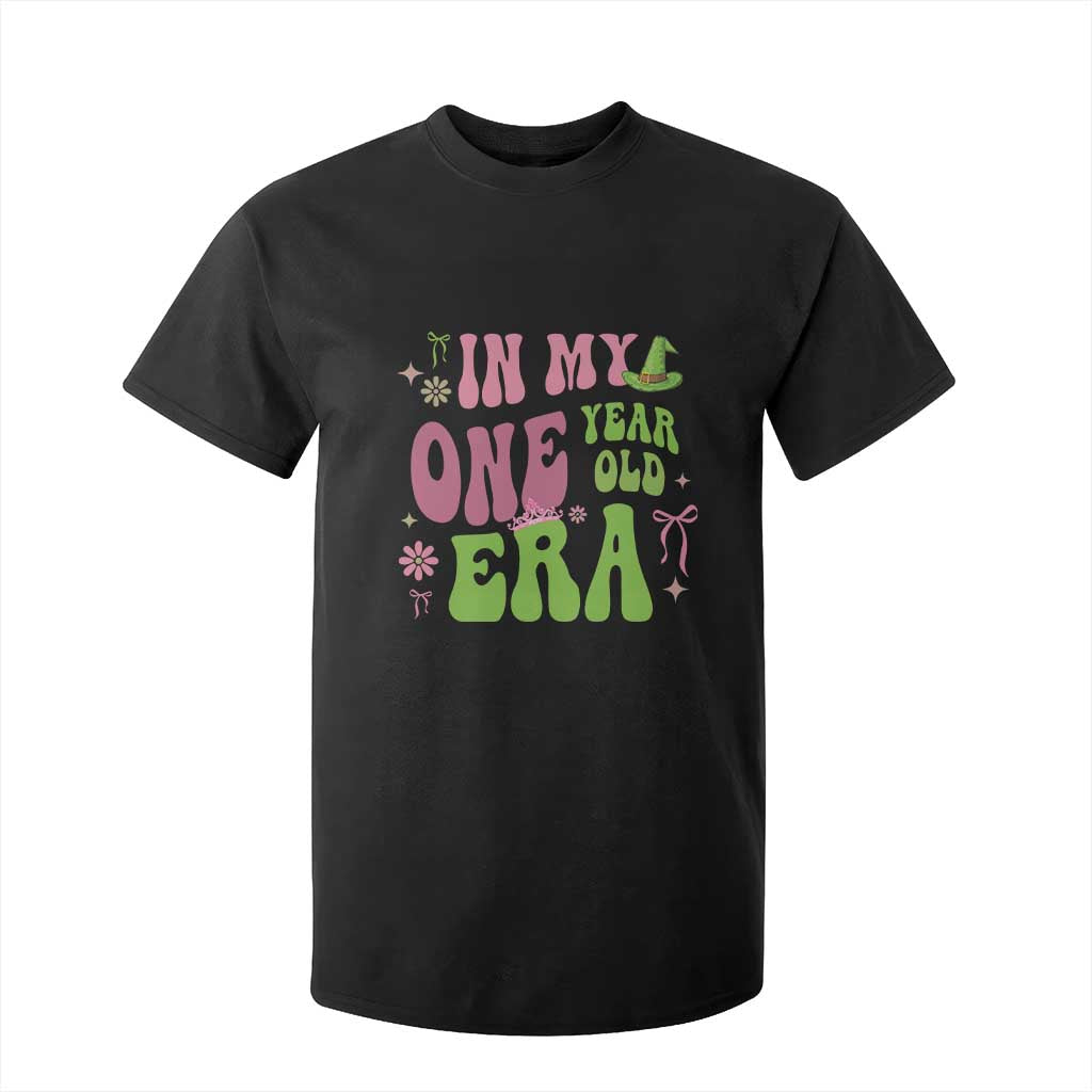 Baby Girl First Birthday Outfit T Shirt For Kid In My One Year Old Era Witch Pink Green TS10 Black Print Your Wear