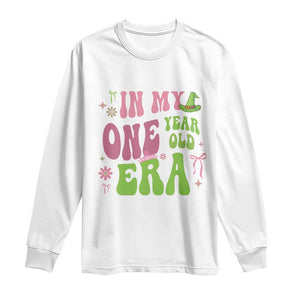 Baby Girl First Birthday Outfit Long Sleeve Shirt In My One Year Old Era Witch Pink Green TS10 White Print Your Wear