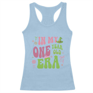 Baby Girl First Birthday Outfit Racerback Tank Top In My One Year Old Era Witch Pink Green TS10 Light Blue Print Your Wear