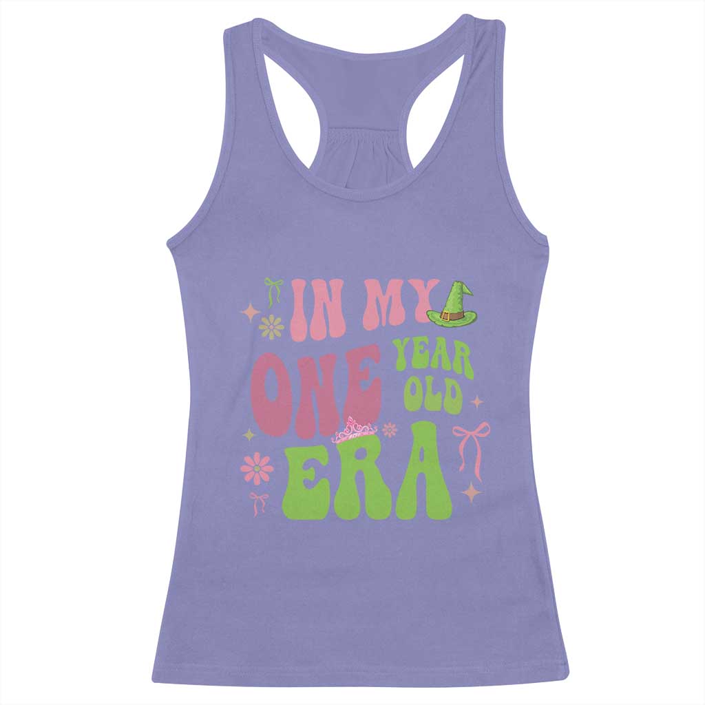 Baby Girl First Birthday Outfit Racerback Tank Top In My One Year Old Era Witch Pink Green TS10 Violet Print Your Wear