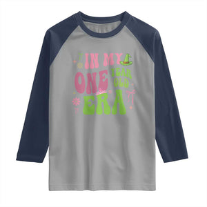 Baby Girl First Birthday Outfit Raglan Shirt In My One Year Old Era Witch Pink Green TS10 Sport Gray Navy Print Your Wear