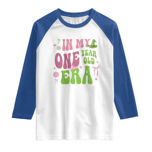 Baby Girl First Birthday Outfit Raglan Shirt In My One Year Old Era Witch Pink Green TS10 White Royal Print Your Wear