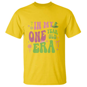 Baby Girl First Birthday Outfit T Shirt In My One Year Old Era Witch Pink Green TS10 Daisy Print Your Wear
