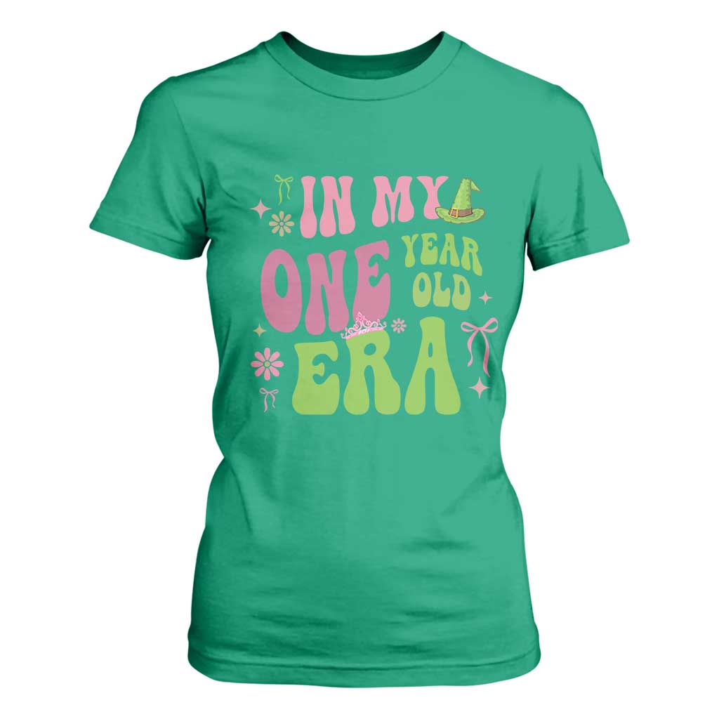 Baby Girl First Birthday Outfit T Shirt For Women In My One Year Old Era Witch Pink Green TS10 Irish Green Print Your Wear