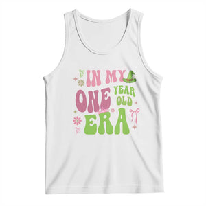 Baby Girl First Birthday Outfit Tank Top In My One Year Old Era Witch Pink Green TS10 White Print Your Wear