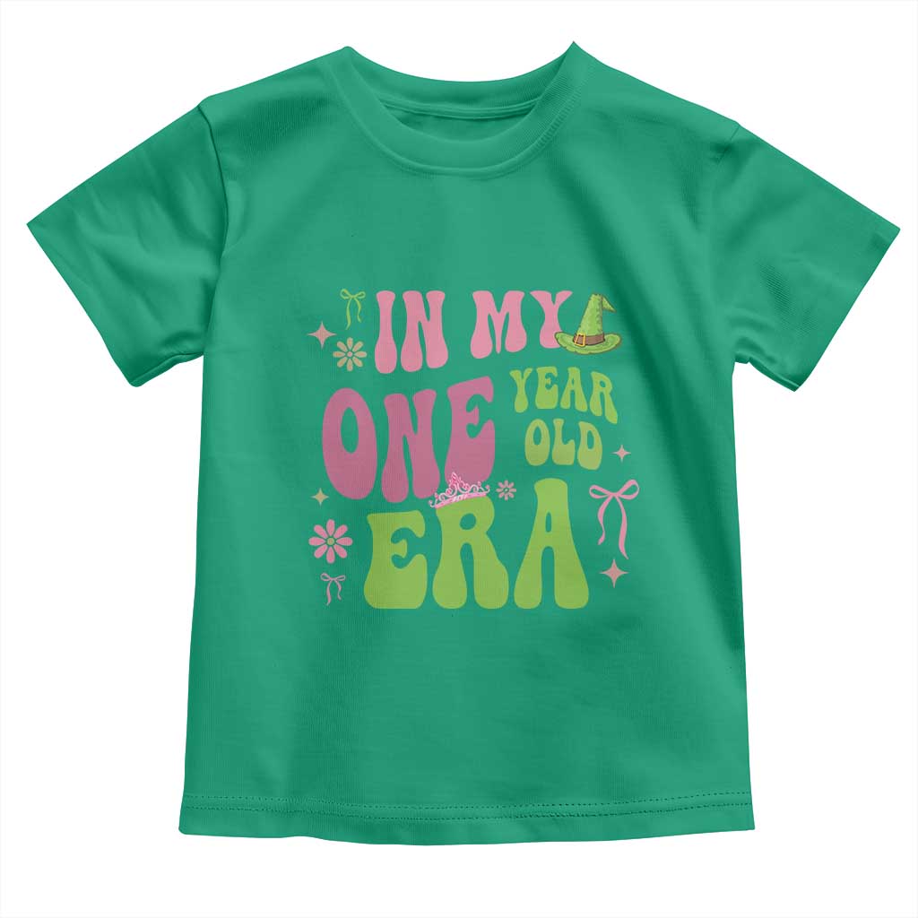 Baby Girl First Birthday Outfit Toddler T Shirt In My One Year Old Era Witch Pink Green TS10 Irish Green Print Your Wear