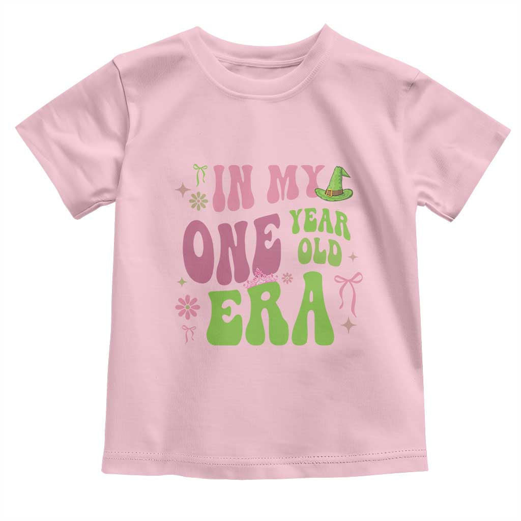Baby Girl First Birthday Outfit Toddler T Shirt In My One Year Old Era Witch Pink Green TS10 Light Pink Print Your Wear