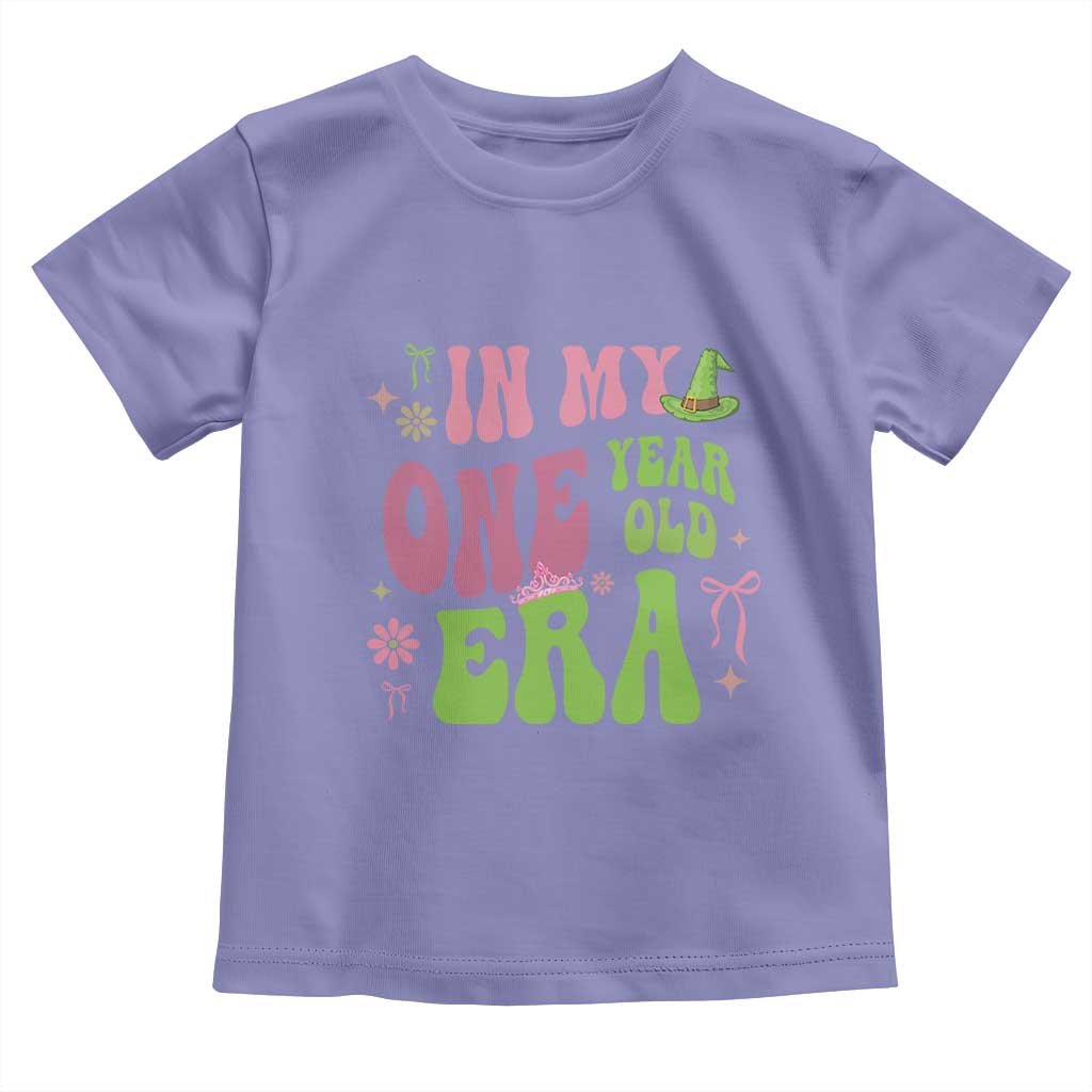 Baby Girl First Birthday Outfit Toddler T Shirt In My One Year Old Era Witch Pink Green TS10 Violet Print Your Wear