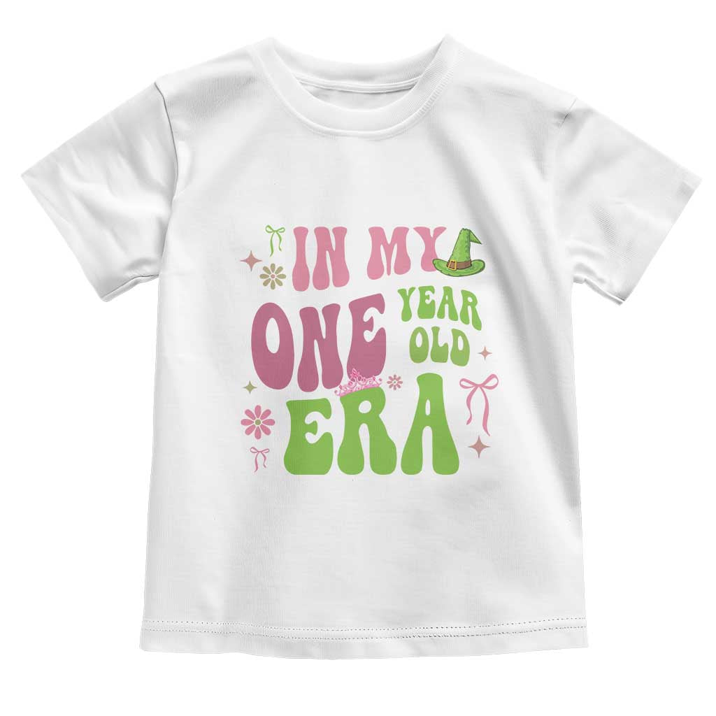 Baby Girl First Birthday Outfit Toddler T Shirt In My One Year Old Era Witch Pink Green TS10 White Print Your Wear