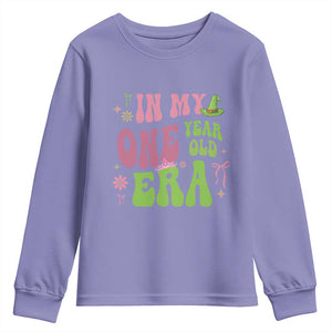 Baby Girl First Birthday Outfit Youth Sweatshirt In My One Year Old Era Witch Pink Green TS10 Violet Print Your Wear