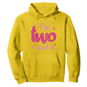 Two Birthday Girl Hoodie Pink 2nd Bday Im Two Cute TS10 Daisy Print Your Wear