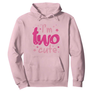 Two Birthday Girl Hoodie Pink 2nd Bday Im Two Cute TS10 Light Pink Print Your Wear
