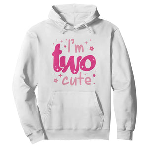 Two Birthday Girl Hoodie Pink 2nd Bday Im Two Cute TS10 White Print Your Wear