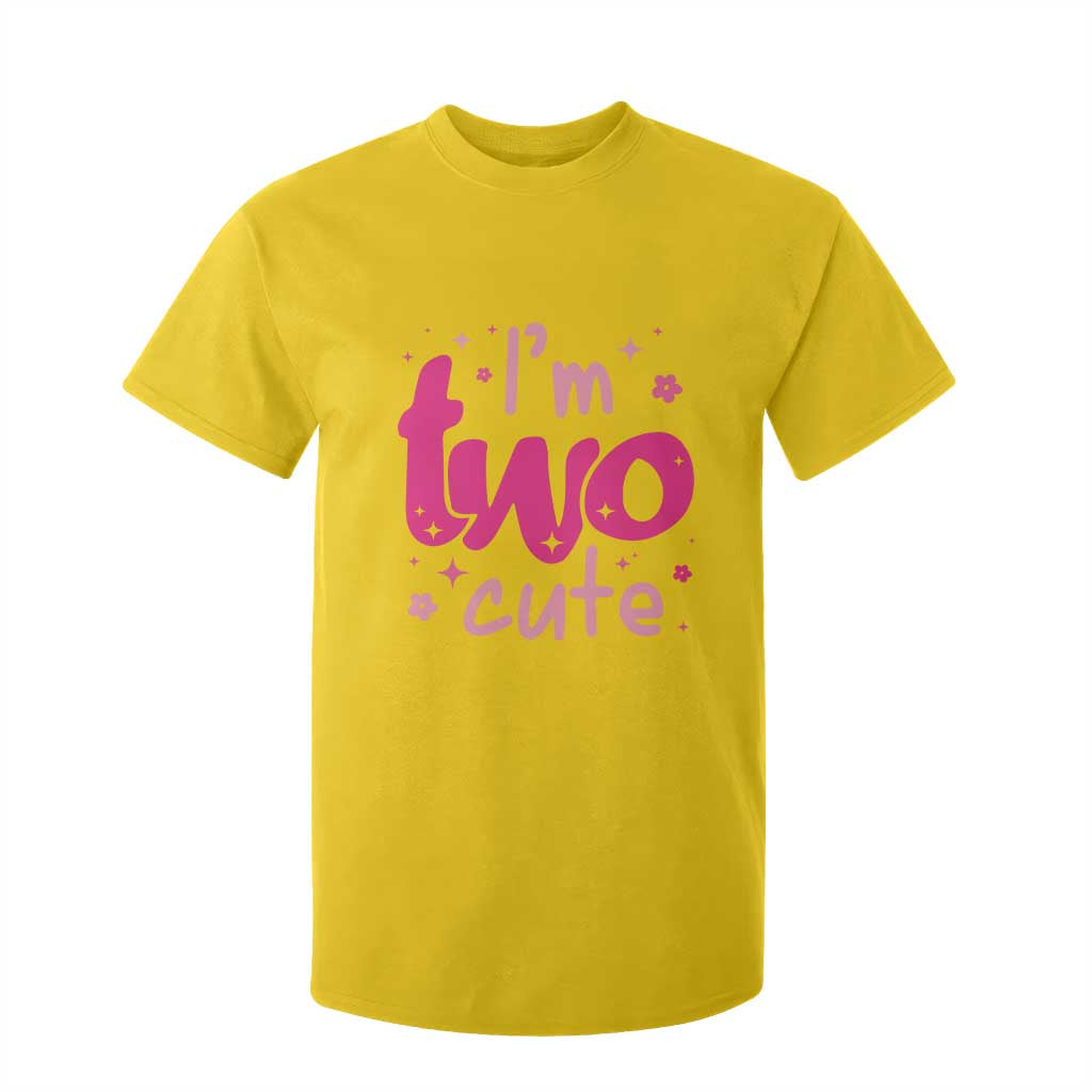 Two Birthday Girl T Shirt For Kid Pink 2nd Bday Im Two Cute TS10 Daisy Print Your Wear