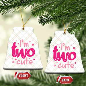 Two Birthday Girl Ceramic Ornament Pink 2nd Bday Im Two Cute TS10 Print Your Wear