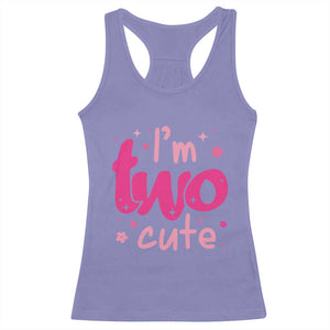 Two Birthday Girl Racerback Tank Top Pink 2nd Bday Im Two Cute TS10 Violet Print Your Wear
