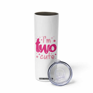 Two Birthday Girl Skinny Tumbler Pink 2nd Bday Im Two Cute TS10 Print Your Wear