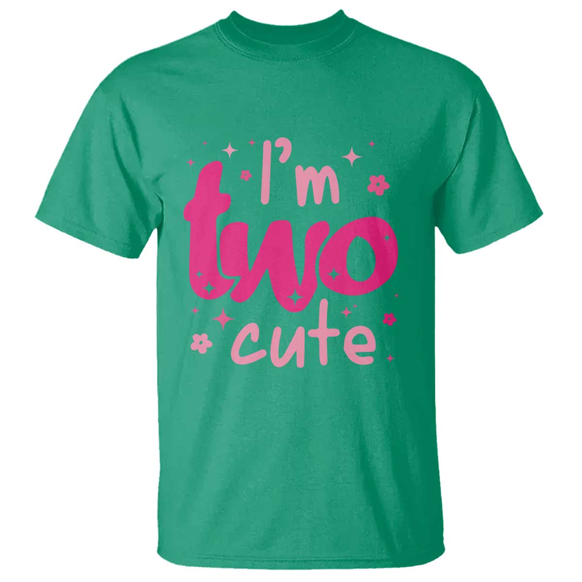 Two Birthday Girl T Shirt Pink 2nd Bday Im Two Cute TS10 Irish Green Print Your Wear