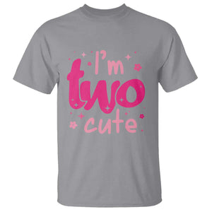Two Birthday Girl T Shirt Pink 2nd Bday Im Two Cute TS10 Sport Gray Print Your Wear