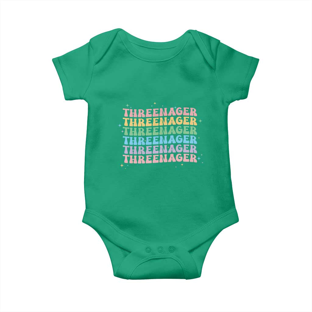 3rd Birthday Baby Onesie Toddler Threenager 3 Years Old Birthday Outfit TS10 Irish Green Print Your Wear