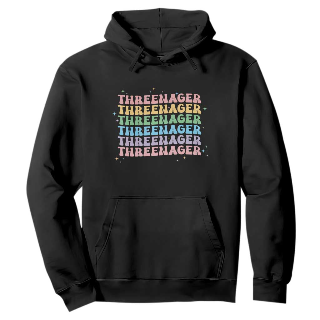 3rd Birthday Hoodie Toddler Threenager 3 Years Old Birthday Outfit TS10 Black Print Your Wear