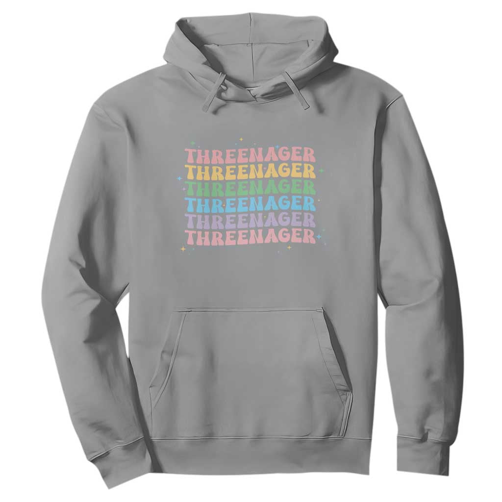 3rd Birthday Hoodie Toddler Threenager 3 Years Old Birthday Outfit TS10 Sport Gray Print Your Wear