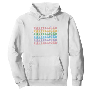 3rd Birthday Hoodie Toddler Threenager 3 Years Old Birthday Outfit TS10 White Print Your Wear