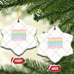 3rd Birthday Ceramic Ornament Toddler Threenager 3 Years Old Birthday Outfit TS10 Print Your Wear