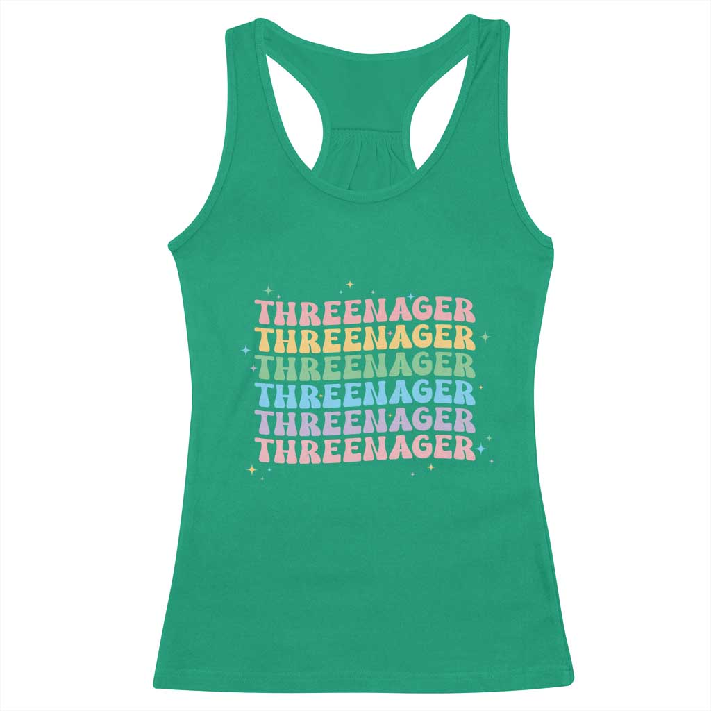 3rd Birthday Racerback Tank Top Toddler Threenager 3 Years Old Birthday Outfit TS10 Irish Green Print Your Wear