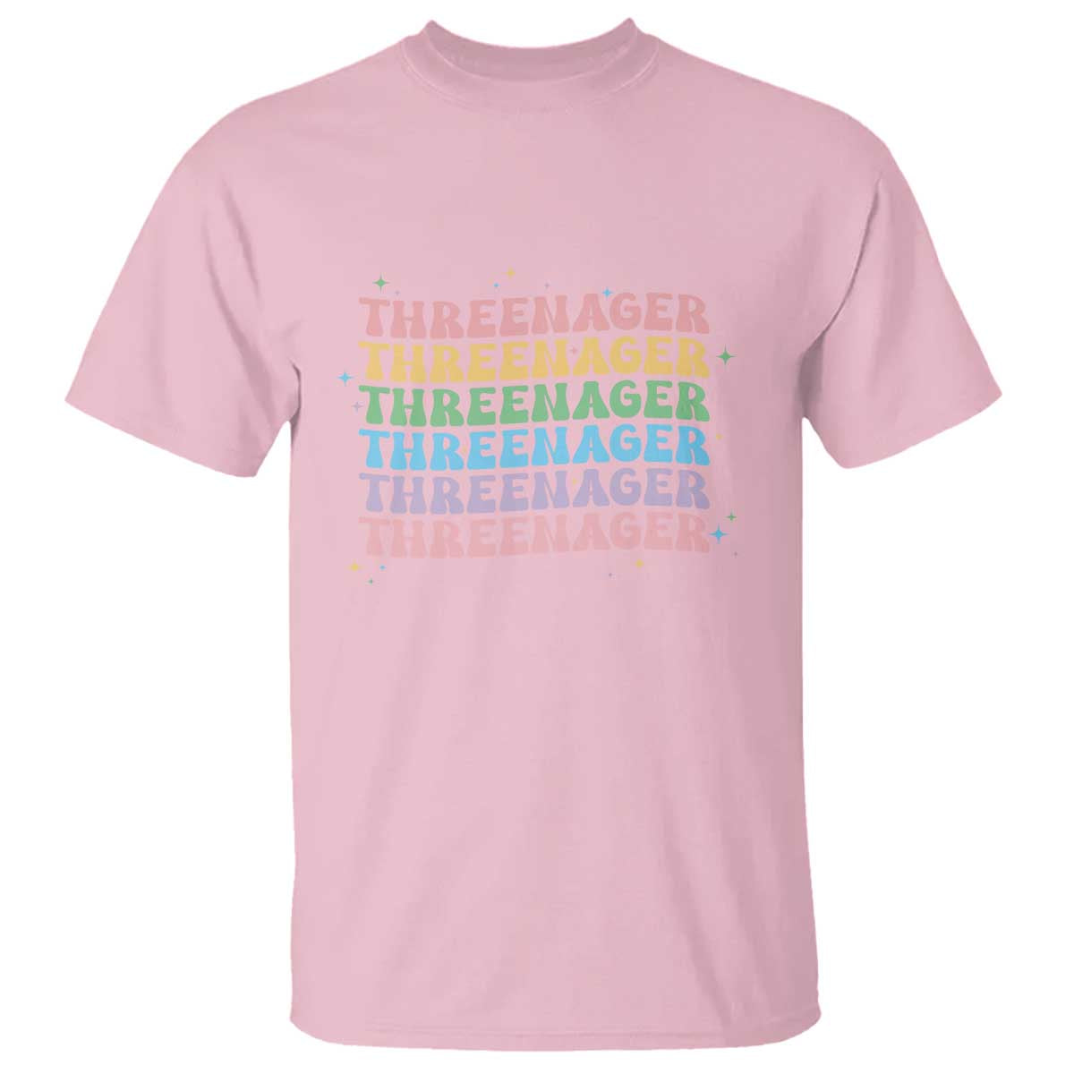 3rd Birthday T Shirt Toddler Threenager 3 Years Old Birthday Outfit TS10 Light Pink Print Your Wear