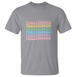 3rd Birthday T Shirt Toddler Threenager 3 Years Old Birthday Outfit TS10 Sport Gray Print Your Wear