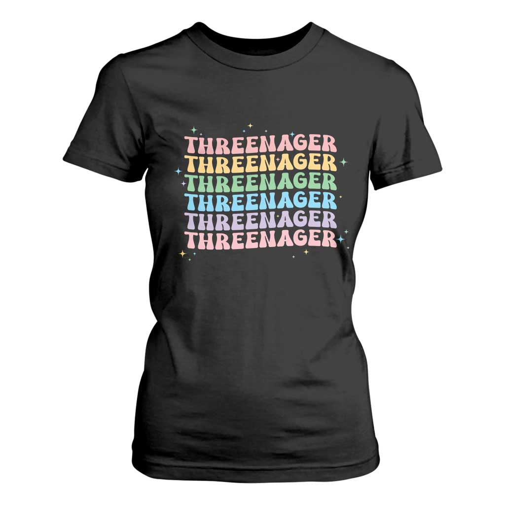 3rd Birthday T Shirt For Women Toddler Threenager 3 Years Old Birthday Outfit TS10 Black Print Your Wear