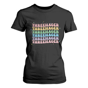 3rd Birthday T Shirt For Women Toddler Threenager 3 Years Old Birthday Outfit TS10 Black Print Your Wear