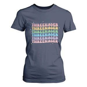 3rd Birthday T Shirt For Women Toddler Threenager 3 Years Old Birthday Outfit TS10 Navy Print Your Wear