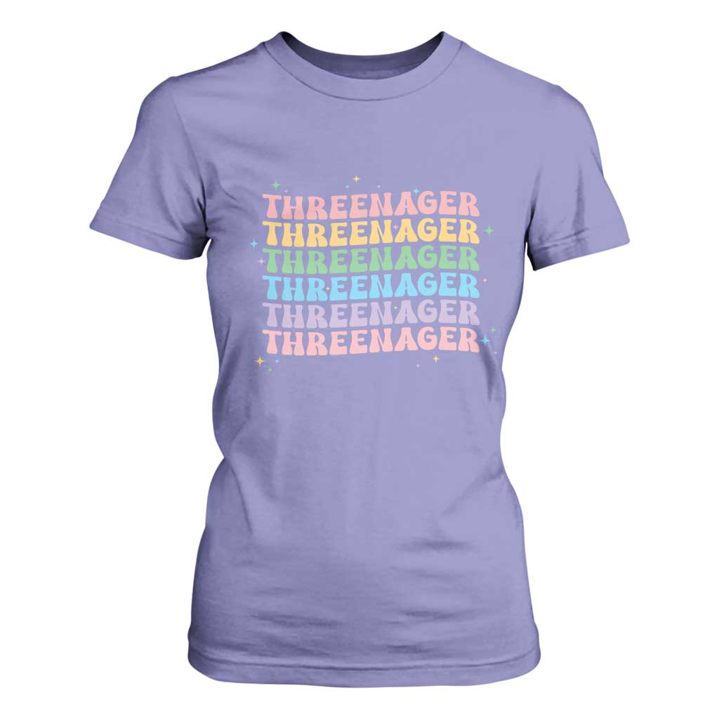 3rd Birthday T Shirt For Women Toddler Threenager 3 Years Old Birthday Outfit TS10 Violet Print Your Wear