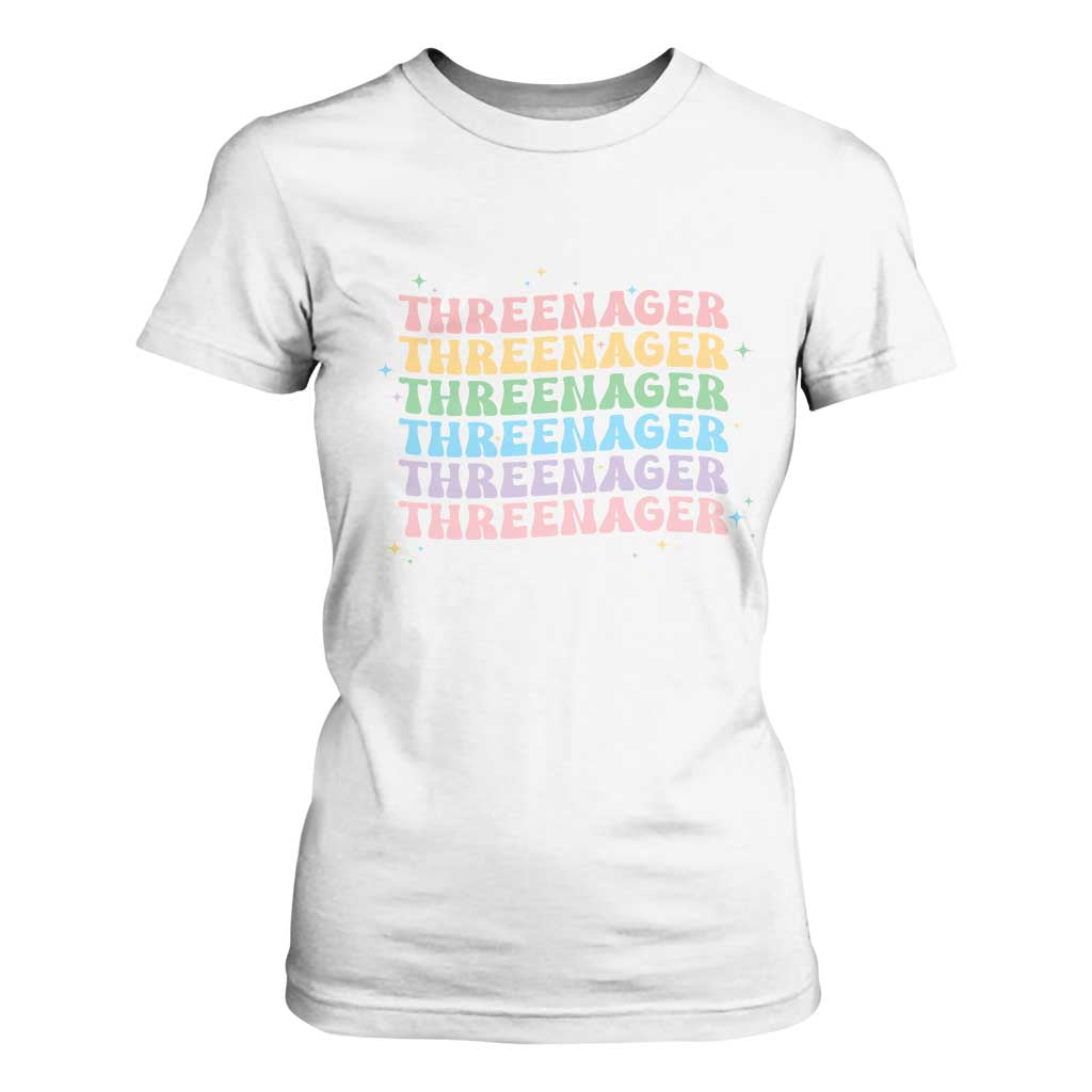 3rd Birthday T Shirt For Women Toddler Threenager 3 Years Old Birthday Outfit TS10 White Print Your Wear