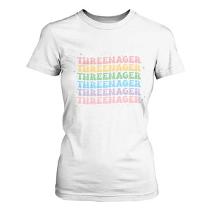 3rd Birthday T Shirt For Women Toddler Threenager 3 Years Old Birthday Outfit TS10 White Print Your Wear