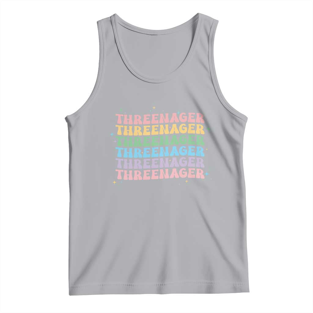 3rd Birthday Tank Top Toddler Threenager 3 Years Old Birthday Outfit TS10 Athletic Heather Print Your Wear