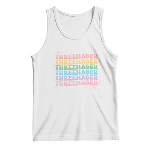 3rd Birthday Tank Top Toddler Threenager 3 Years Old Birthday Outfit TS10 White Print Your Wear
