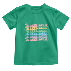 3rd Birthday Toddler T Shirt Toddler Threenager 3 Years Old Birthday Outfit TS10 Irish Green Print Your Wear