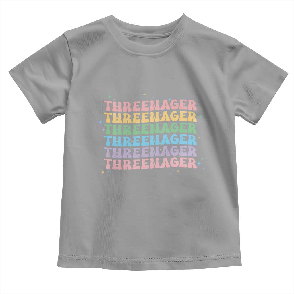 3rd Birthday Toddler T Shirt Toddler Threenager 3 Years Old Birthday Outfit TS10 Sport Gray Print Your Wear