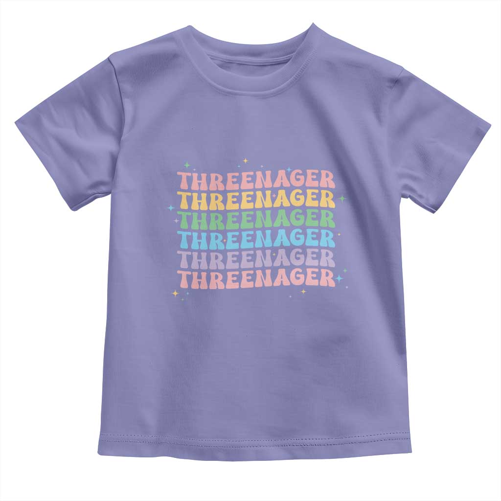 3rd Birthday Toddler T Shirt Toddler Threenager 3 Years Old Birthday Outfit TS10 Violet Print Your Wear