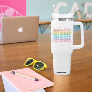 3rd Birthday Tumbler With Handle Toddler Threenager 3 Years Old Birthday Outfit TS10 Print Your Wear