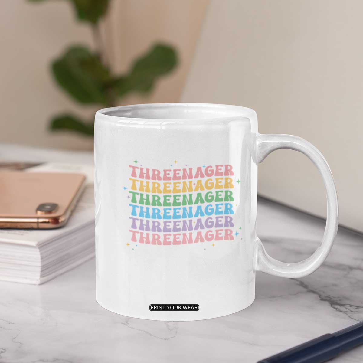 3rd Birthday Coffee Mug Toddler Threenager 3 Years Old Birthday Outfit TS10 Print Your Wear