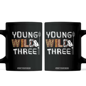 3rd Birthday Coffee Mug Young Wild And Three Safari Zoo Party TS10 Black Print Your Wear