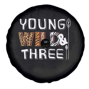 3rd Birthday Spare Tire Cover Young Wild And Three Safari Zoo Party TS10 Print Your Wear