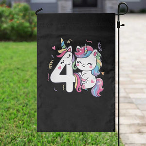 Unicorn 4th Birthday Garden Flag 4 Years Old Birthday Outfit TS10 Print Your Wear