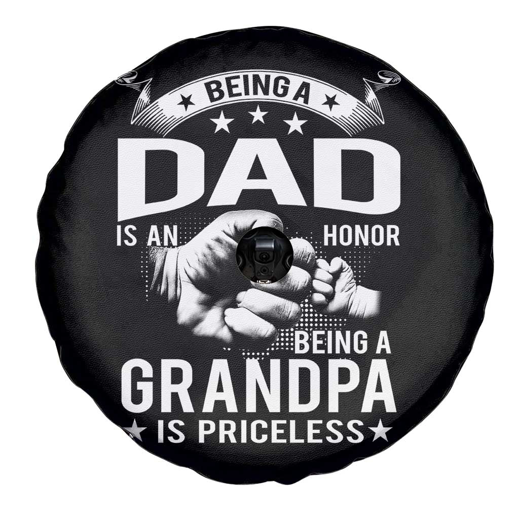 Being A Dad Is An Honor Being A Grandpa is Priceless Spare Tire Cover TS10 Print Your Wear